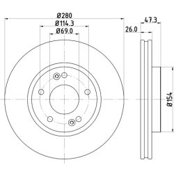 Brake Disc MINTEX MDC1780 MINTEX