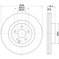 Brake Disc MINTEX MDC1788 OE Ref 2044213112 MINTEX