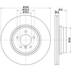 Brake Disc MINTEX MDC1792 OE Ref 34116864057 MINTEX