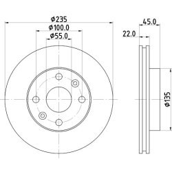 Brake Disc MINTEX MDC1793 OE Ref MDX7433251 MINTEX