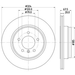 Brake Disc MINTEX MDC1796 OE Ref 34216864045 MINTEX