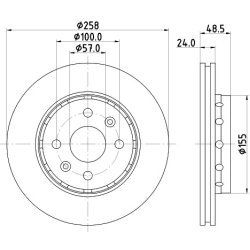 Brake Disc MINTEX MDC1799 OE Ref 0K2N133251 MINTEX