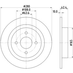 Brake Disc MINTEX MDC1801 OE Ref 1M5O2A315AA MINTEX