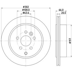 Brake Disc MINTEX MDC1831 OE Ref LR001019 MINTEX