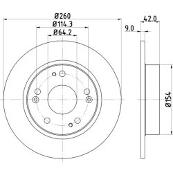 Brake Disc MINTEX MDC1833 MINTEX