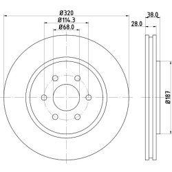 Brake Disc MINTEX MDC1834 MINTEX