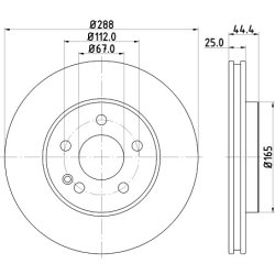 Brake Disc MINTEX MDC1845 OE Ref 1694210212 MINTEX