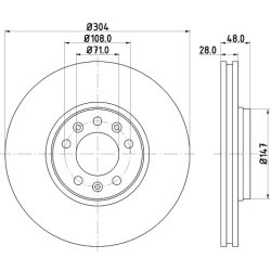 Brake Disc MINTEX MDC1848 MINTEX