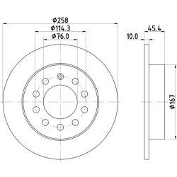Brake Disc MINTEX MDC1855 OE Ref 584112C000 MINTEX