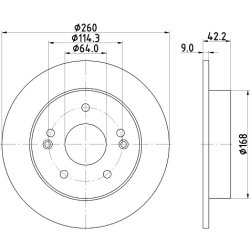 Brake Disc MINTEX MDC1863 OE Ref 42510S30A00 MINTEX