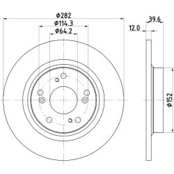 Brake Disc MINTEX MDC1877 OE Ref 42510S2A000 MINTEX