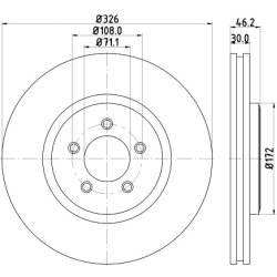 Brake Disc MINTEX MDC1879 OE Ref C2P26267 MINTEX