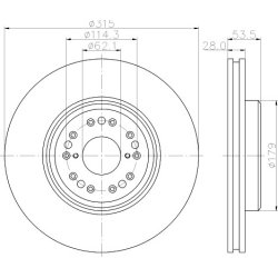 Brake Disc MINTEX MDC1882 OE Ref 4351250150 MINTEX