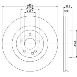 Brake Disc MINTEX MDC1883 OE Ref A1294212112 MINTEX
