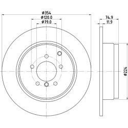 Brake Disc MINTEX MDC1888 OE Ref SDB000211 MINTEX