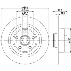 Brake Disc MINTEX MDC1889 OE Ref 432025945R MINTEX