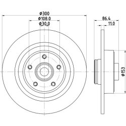 Brake Disc MINTEX MDC1893 OE Ref 7701206924 MINTEX