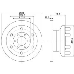 Brake Disc MINTEX MDC1896 OE Ref 504079365 MINTEX