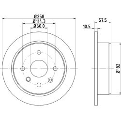Brake Disc MINTEX MDC1900 OE Ref 5561185Z00 MINTEX