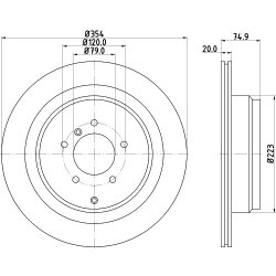 Brake Disc MINTEX MDC1901 OE Ref SDB500201 MINTEX