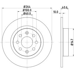 Brake Disc MINTEX MDC1903 OE Ref 50902167 MINTEX