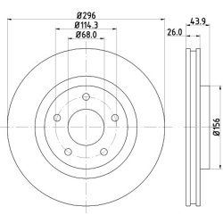 Brake Disc MINTEX MDC1905 OE Ref 40206JG00C MINTEX