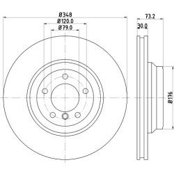 Brake Disc MINTEX MDC1909 OE Ref 6770729 MINTEX
