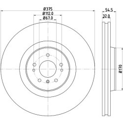 Brake Disc MINTEX MDC1917 OE Ref 1644211512 MINTEX