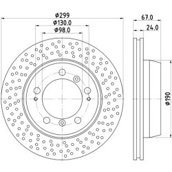 Brake Disc MINTEX MDC1918 OE Ref 98735240301 MINTEX
