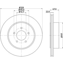 Brake Disc MINTEX MDC1929 OE Ref 4779209AB MINTEX