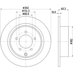 Brake Disc MINTEX MDC1930 OE Ref 04743999AA MINTEX