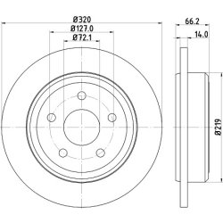 Brake Disc MINTEX MDC1931 OE Ref 52089275AB MINTEX