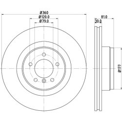 Brake Disc MINTEX MDC1941 OE Ref SDB500193 MINTEX