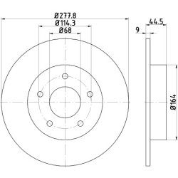 Brake Disc MINTEX MDC1945 OE Ref 4320631U12 MINTEX