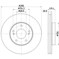Brake Disc MINTEX MDC1947 OE Ref 402060V101 MINTEX