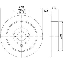 Brake Disc MINTEX MDC1956 OE Ref 424310N010 MINTEX
