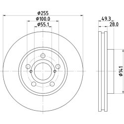 Brake Disc MINTEX MDC1971 OE Ref 4351205020 MINTEX
