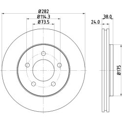 Brake Disc MINTEX MDC1973 OE Ref 04683432 MINTEX