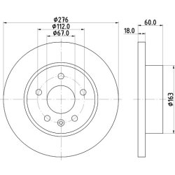 Brake Disc MINTEX MDC1985 OE Ref A6384210412 MINTEX