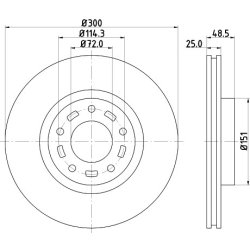 Brake Disc MINTEX MDC1988 OE Ref BP6Y3325XF MINTEX
