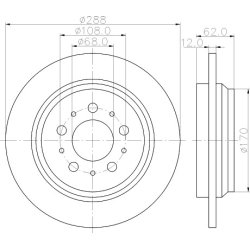 Brake Disc MINTEX MDC1995 OE Ref 272429 MINTEX