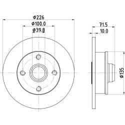 Brake Disc MINTEX MDC1999 OE Ref 191615601B MINTEX