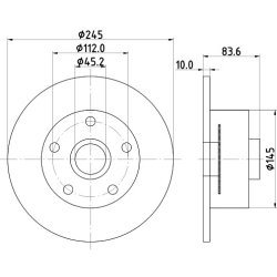 Brake Disc MINTEX MDC2000 OE Ref 8D0615601B MINTEX