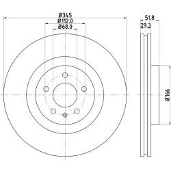 Brake Disc MINTEX MDC2002 OE Ref 8K0615301E MINTEX