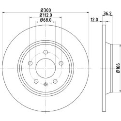 Brake Disc MINTEX MDC2003C OE Ref L8K0615601B MINTEX