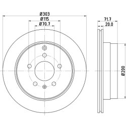 Brake Disc MINTEX MDC2020 OE Ref 4804637 MINTEX