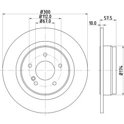 Brake Disc MINTEX MDC2025C OE Ref 2044231512 MINTEX