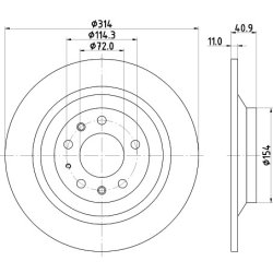 Brake Disc MINTEX MDC2027 OE Ref GP9Y2625X MINTEX