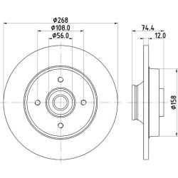 Brake Disc MINTEX MDC2030 OE Ref 424945 MINTEX