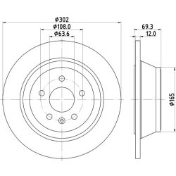 Brake Disc MINTEX MDC2033 OE Ref 31471832 MINTEX